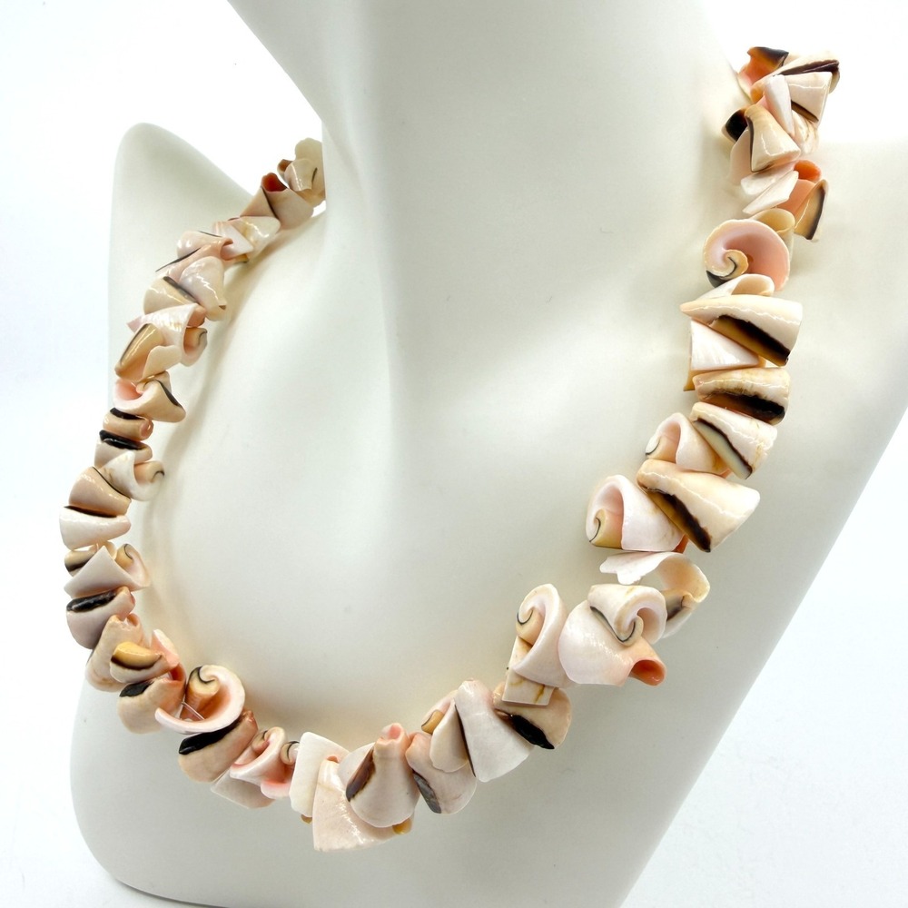 Natural Sea Shell Boho Necklace - Coastal Jewelry Layering Piece